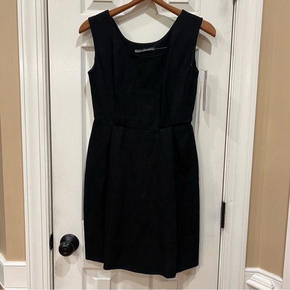 Balenciaga Black Dress Fit and Flare Tailored Linen Blend Size 38 (US 6) - Picture 1 of 10